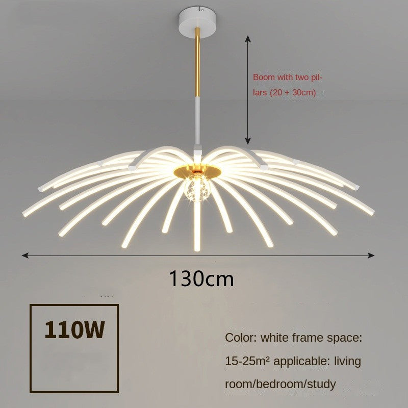 IronCraft Remote-Controlled LED Chandelier - CozyWhims White-B-22heads-Tricolor-dimming