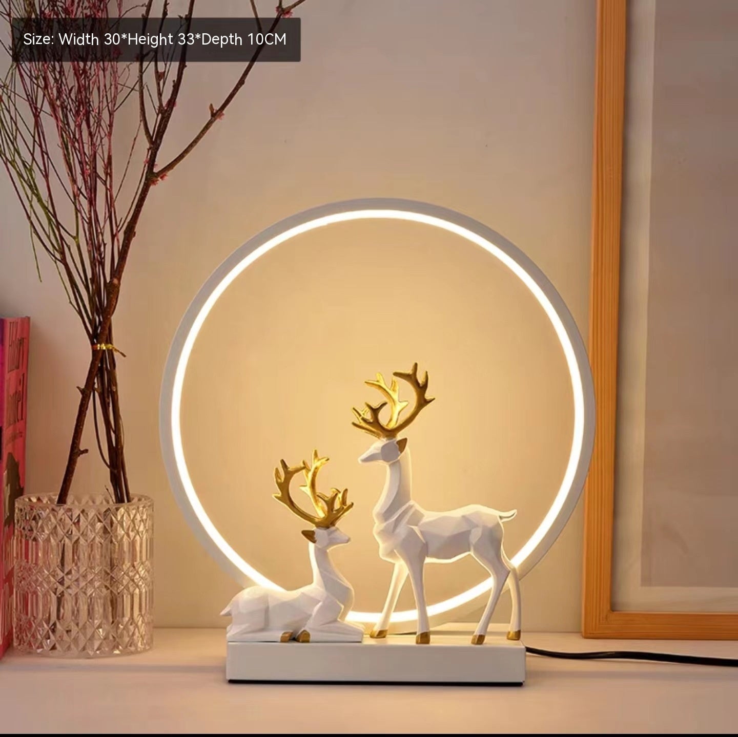 DeerGlow Harmony Ring Light - CozyWhims Remote-Control-Switch-White