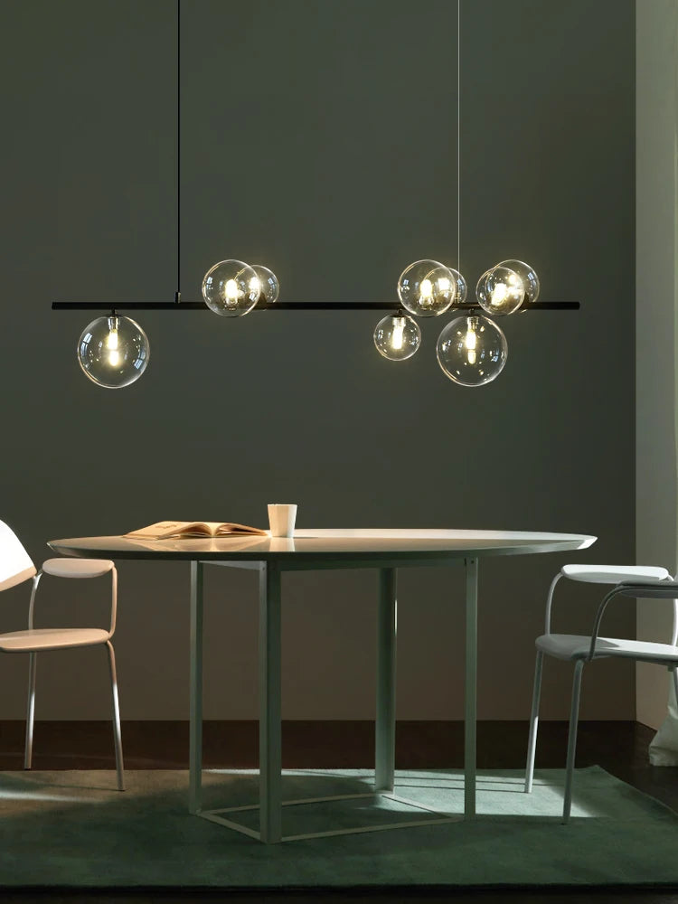 Nordic  Glass Ball Chandelier Light  Modern Dinning Room Light Fixture Decor Hanging Light  Suspension LED Lamp - CozyWhims 