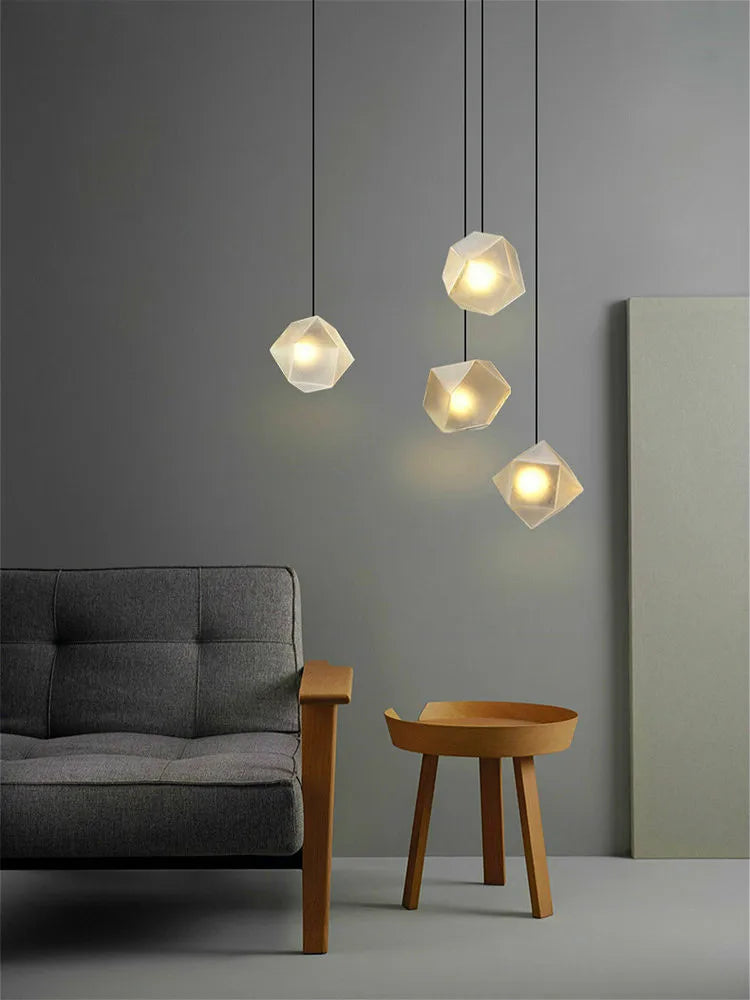 Postmodern Glass Ball LED Chandelier Nordic Home Decoration  Club Front Desk Hanging Light Office Restaurant Ceiling Chandelier - CozyWhims 