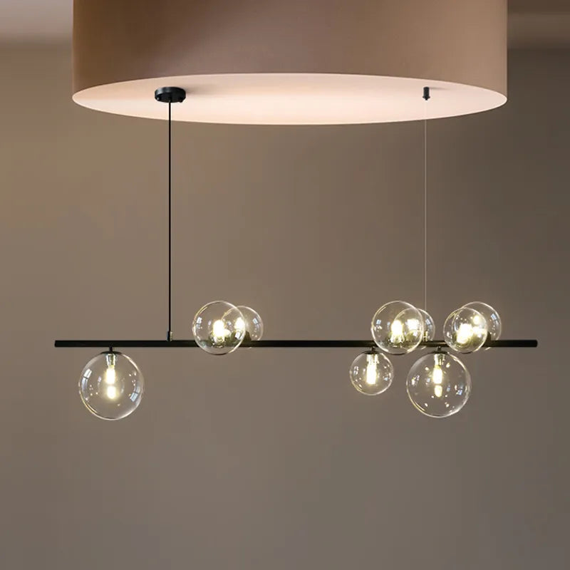 Nordic  Glass Ball Chandelier Light  Modern Dinning Room Light Fixture Decor Hanging Light  Suspension LED Lamp - CozyWhims 