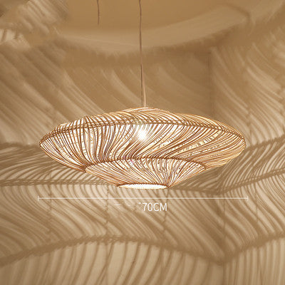 Zen Rattan Chandelier - CozyWhims E-type-diameter-70cm