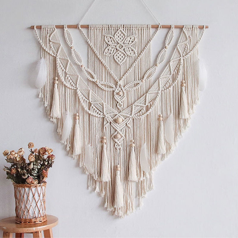 Tapestry Woven Large Handmade Wall Pendant Indoor Bedroom - CozyWhims Lianxi-tapestry