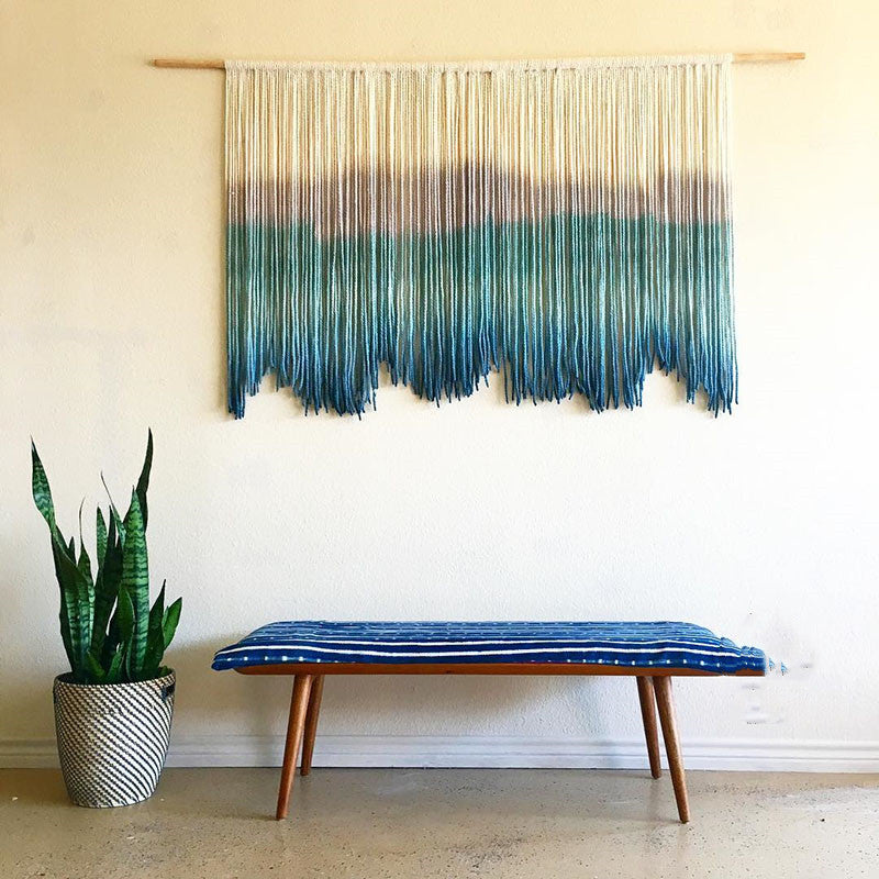 Oversized Bohemian Handmade Woven Dyed Tapestry - CozyWhims 150x80cm