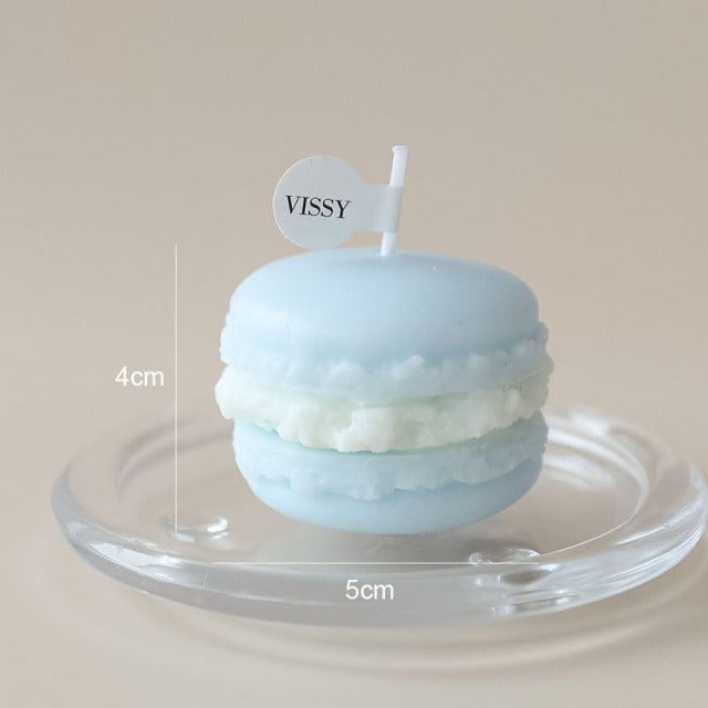 Macaroon Scented Candle - CozyWhims Blue