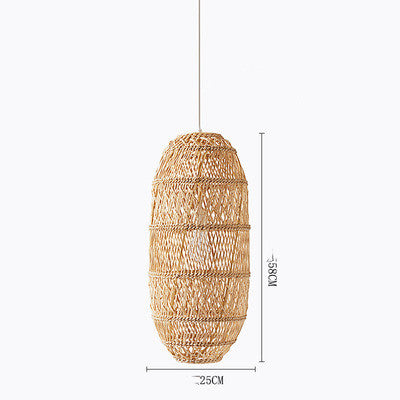 Zen Rattan Chandelier - CozyWhims D