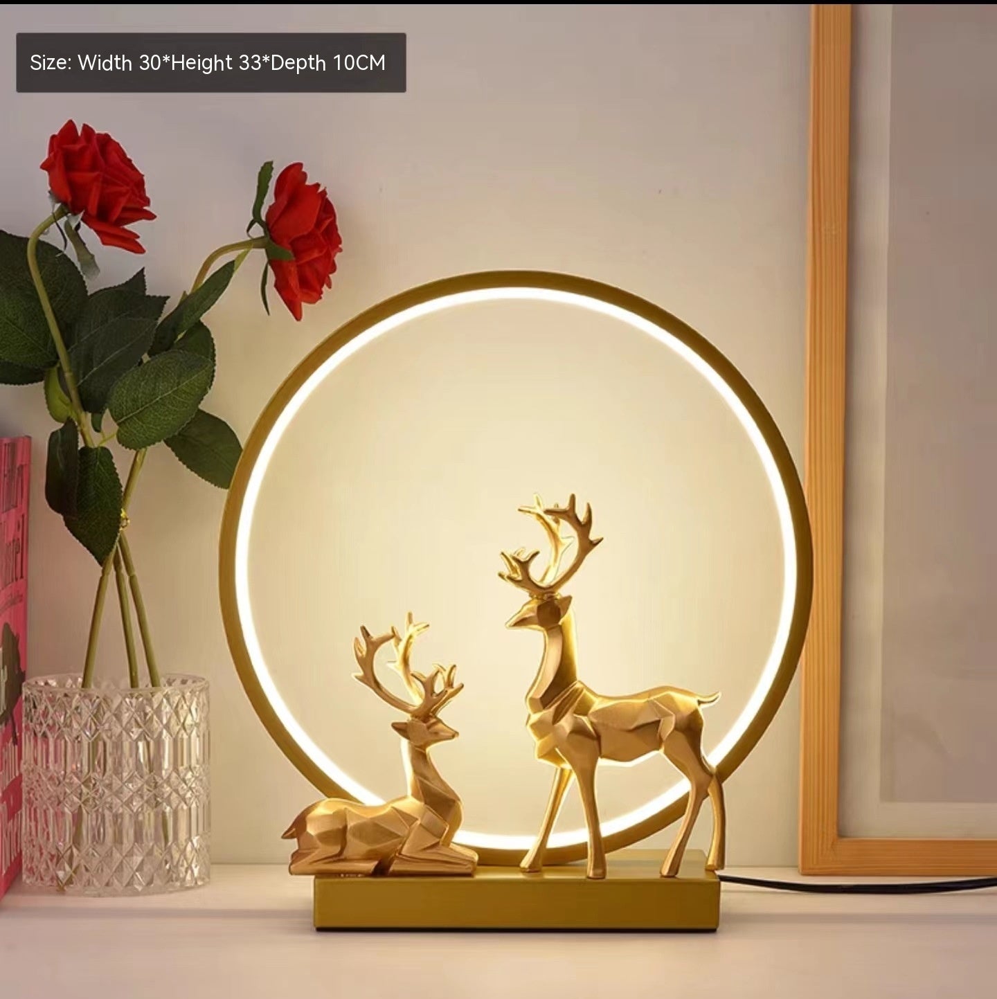 DeerGlow Harmony Ring Light - CozyWhims Remote-Control-Switch-Noble-Gold