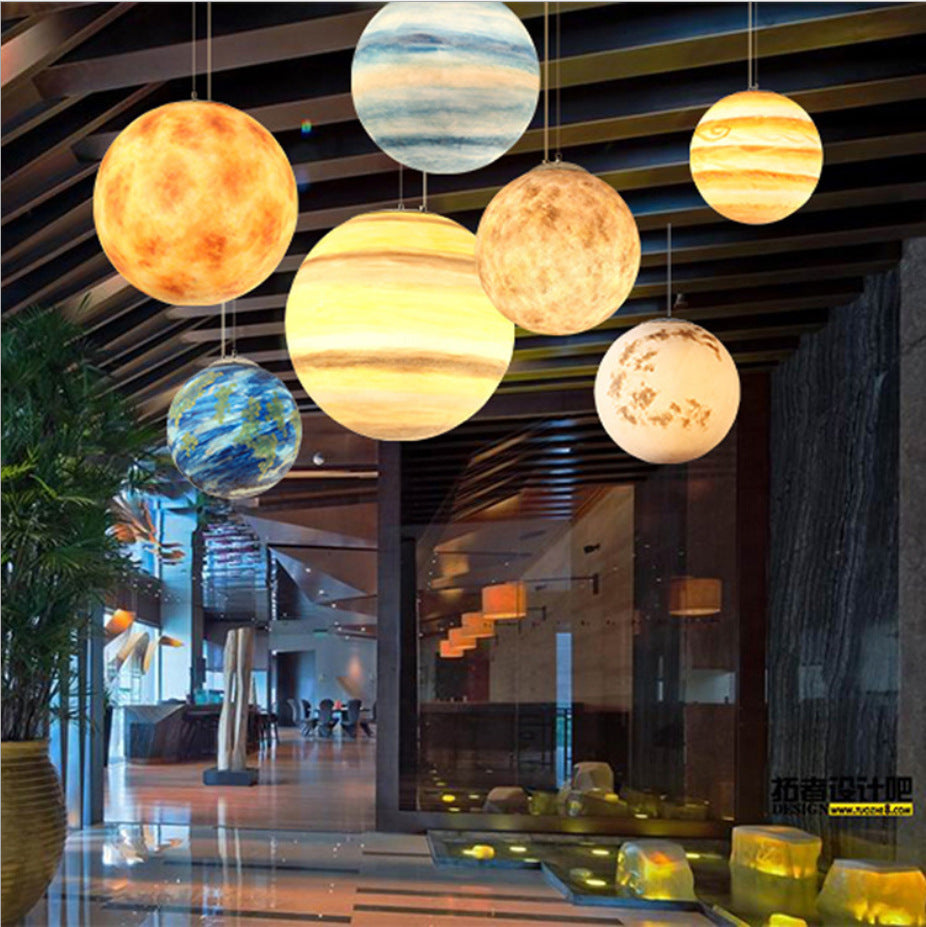 Nordic Industrial Style Moon Lamp Chandelier - CozyWhims 