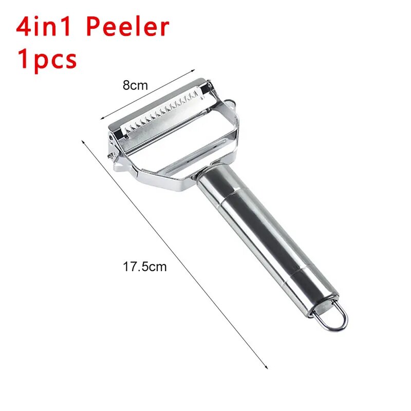 Stainless Steel Kitchen Vegetable Peeler - CozyWhims 4-in-1-1pcs