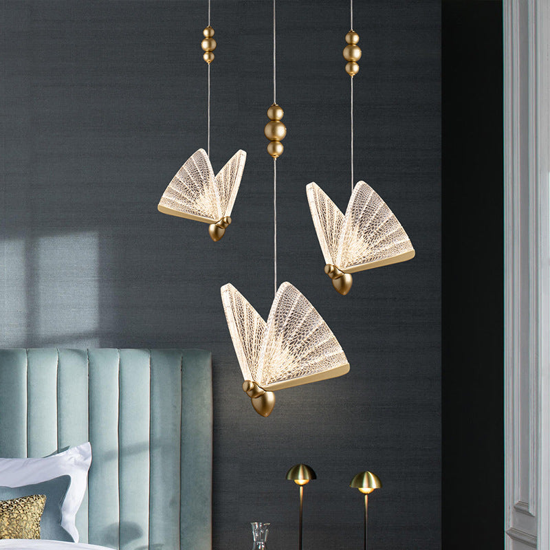 Light Luxury Modern Minimalist Creative Design Bar Butterfly Chandelier - CozyWhims 