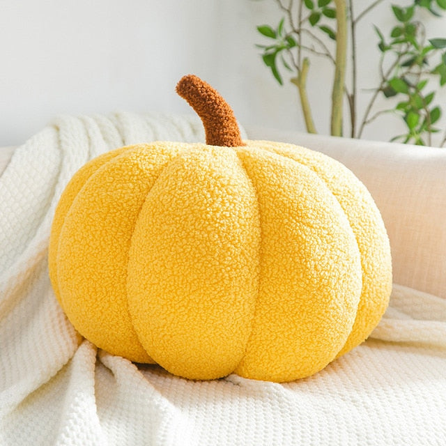 Stuffed Pumpkin Pillow Toy - CozyWhims Yellow-Pumpkin-About-20-cm