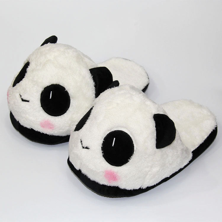 Cute Panda Home Warm Plush Slippers