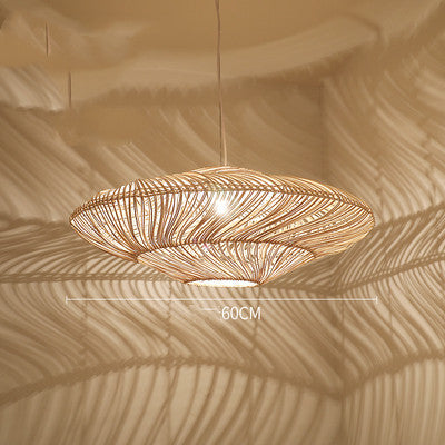 Zen Rattan Chandelier - CozyWhims E-type-diameter-60cm