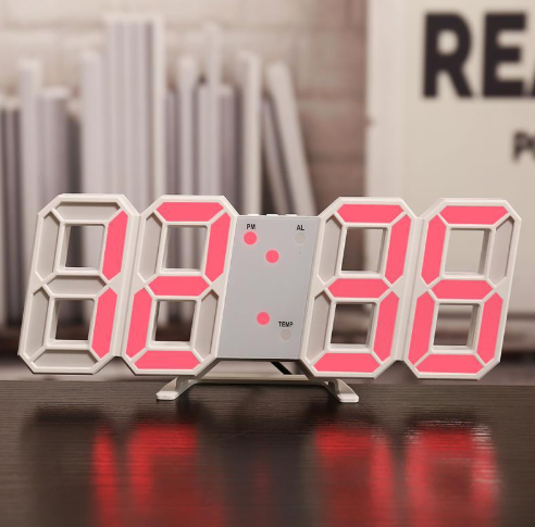 LED Digital Wall Clock - CozyWhims Red-light