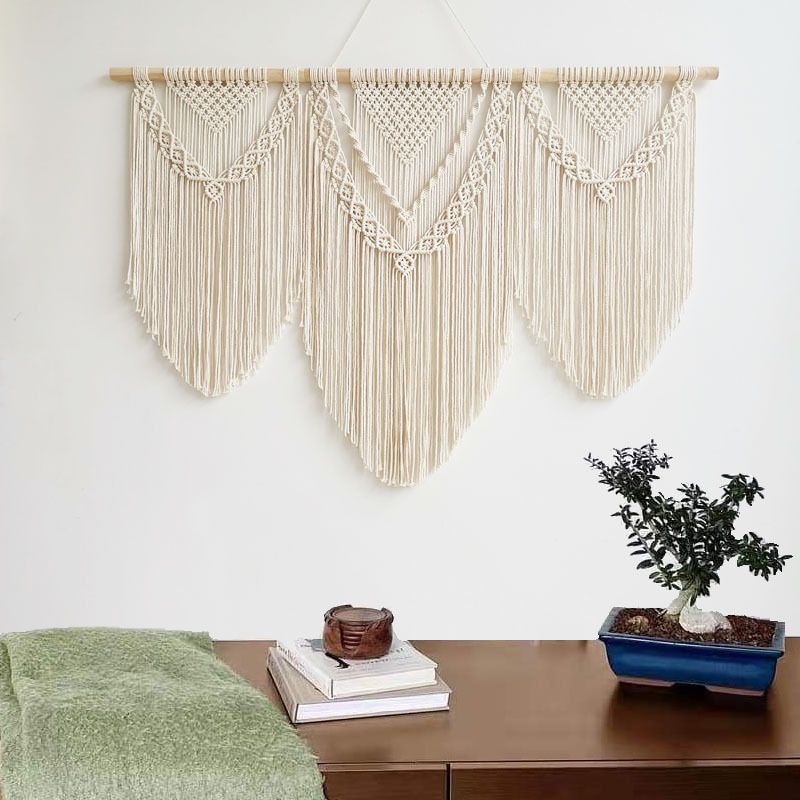 Tapestry Woven Large Handmade Wall Pendant Indoor Bedroom - CozyWhims Sanyang-Kaitai