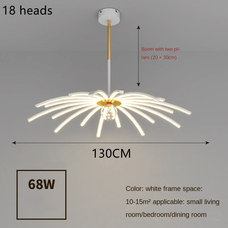 IronCraft Remote-Controlled LED Chandelier - CozyWhims White-B-18heads-Tricolor-dimming