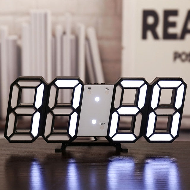 LED Digital Wall Clock - CozyWhims Warm-White-light