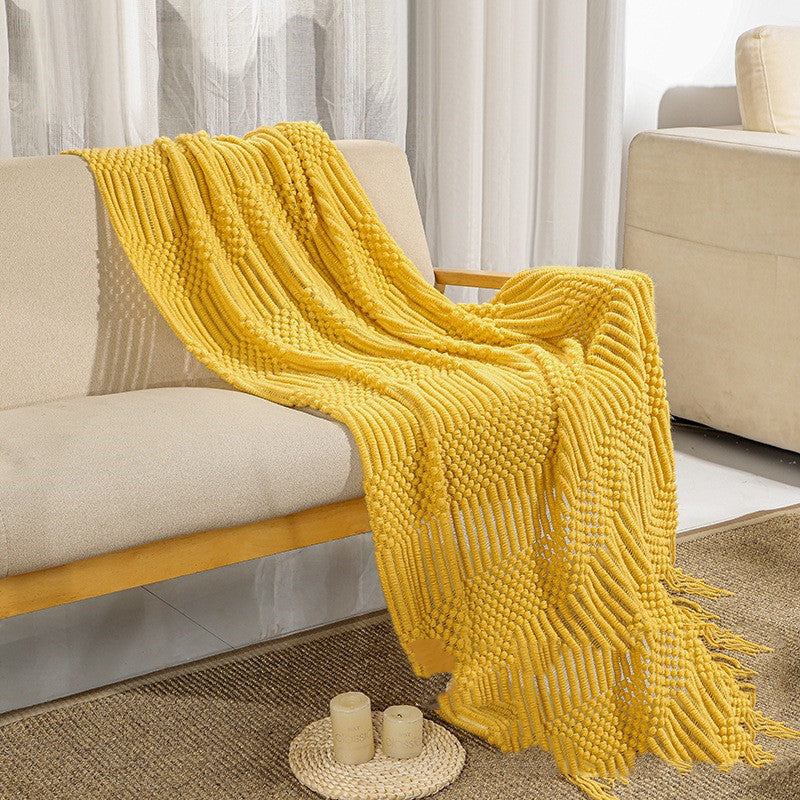 Pure Color Air Conditioning Blanket Cover Blanket Sofa Blanket Office Nap Blanket