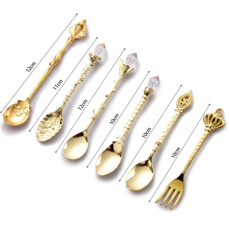 Vintage Dessert Royal Style  Cutlery Set - CozyWhims 