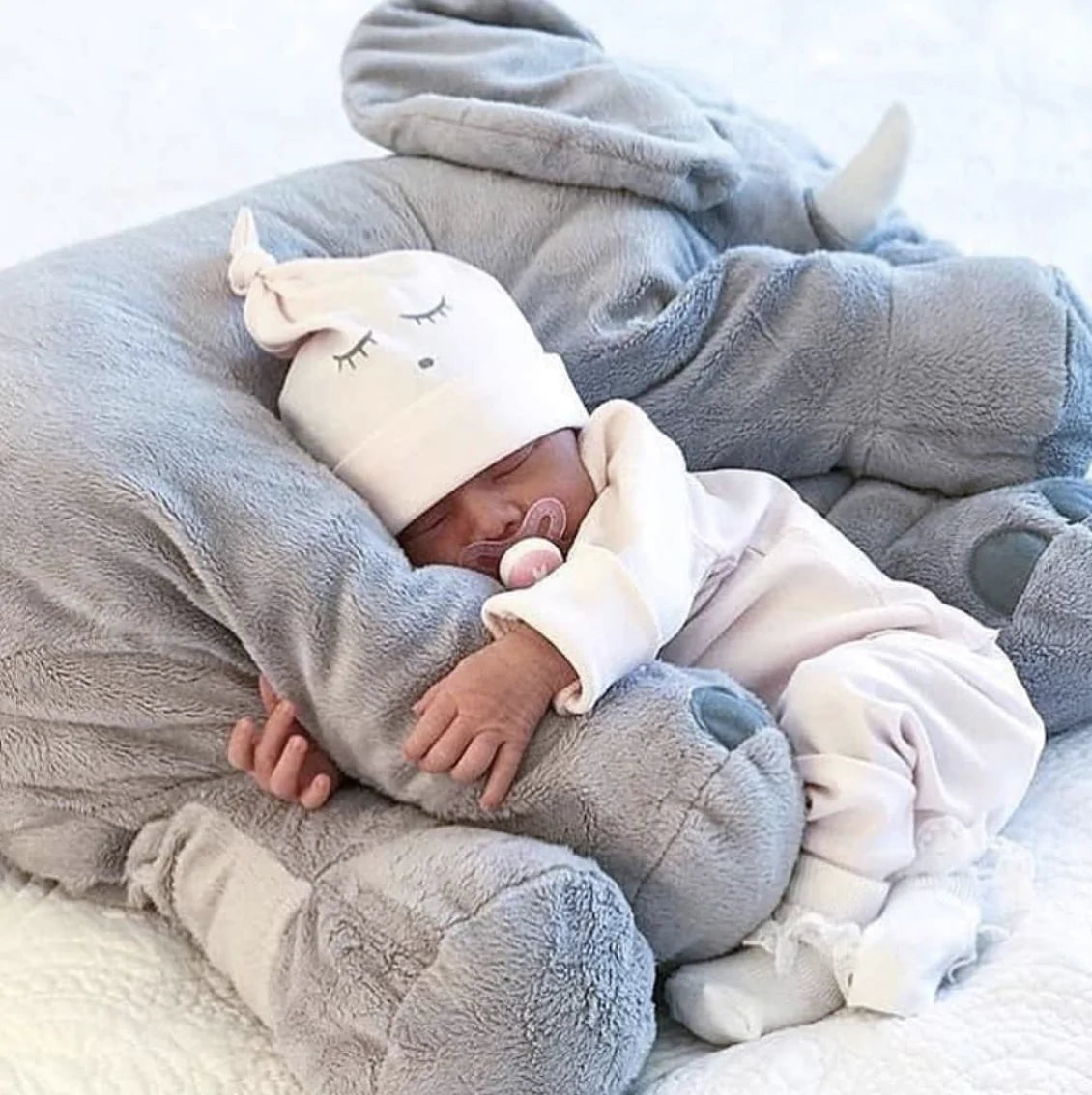 Elephant Cuddle Pillow - CozyWhims 