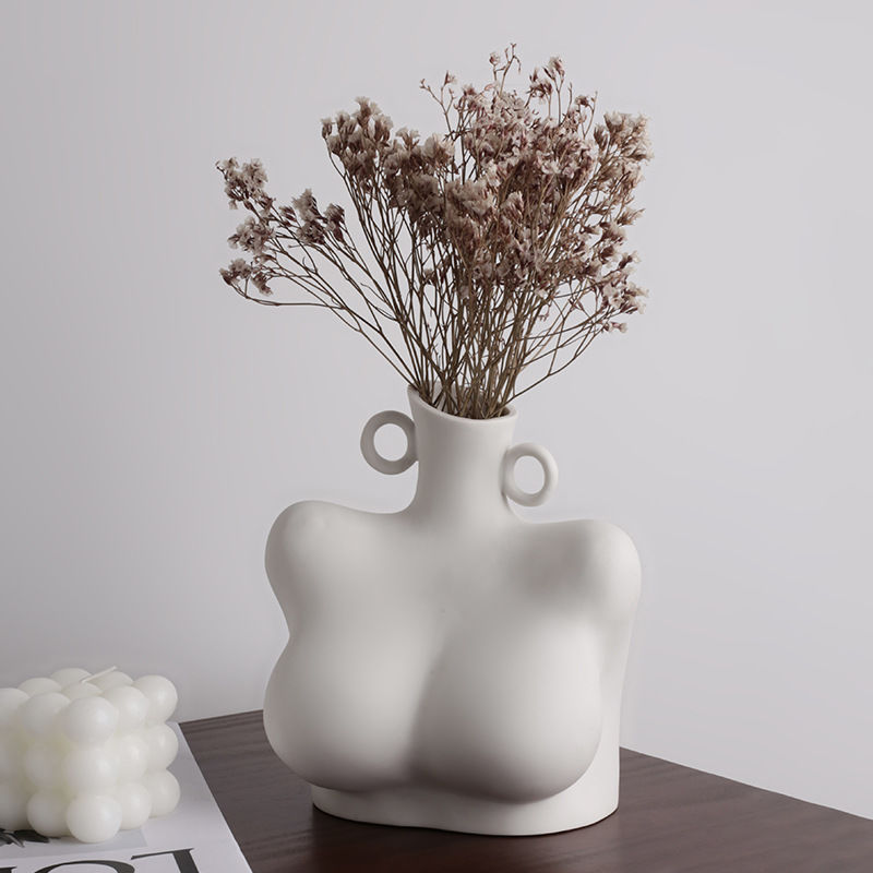 Home Décor Sculpture Ceramic Vase - CozyWhims 