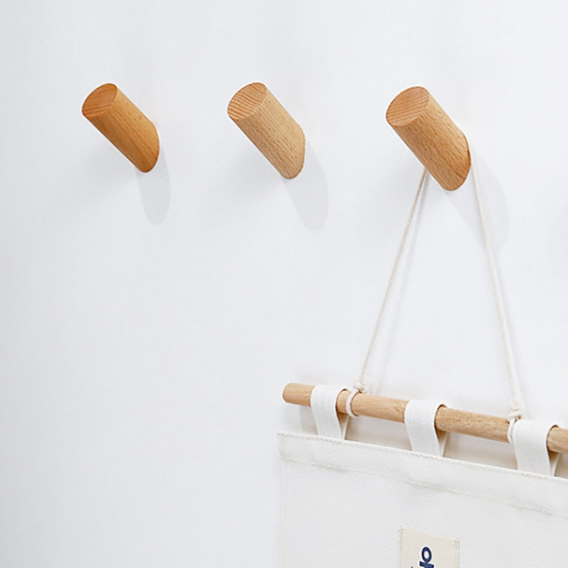 Wood Clothes Hanger Wall Mounted - CozyWhims 