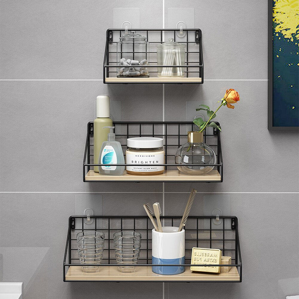 Nordic Wooden Wall Hanging Shelves - CozyWhims 