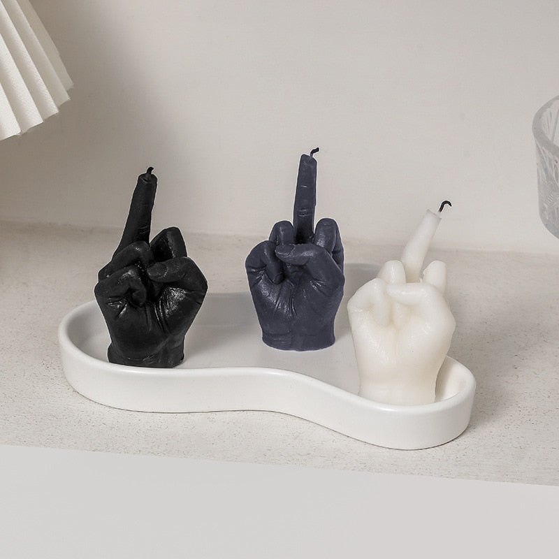 Middle Finger Shaped Scented Candles in - CozyWhims 