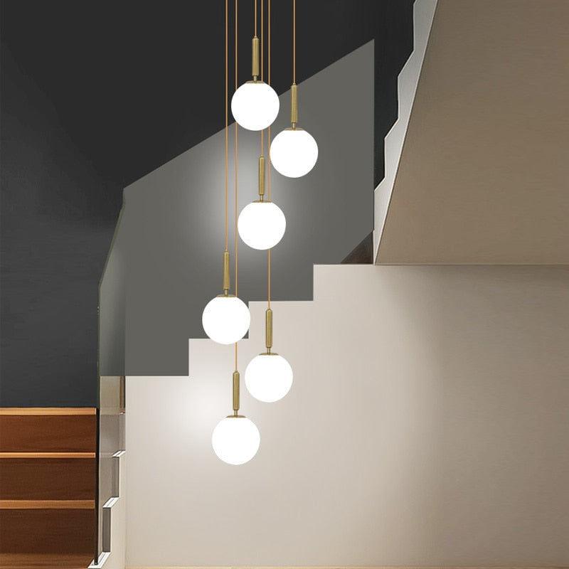 Modern LED Glass Ball Chandelier Lights - CozyWhims 