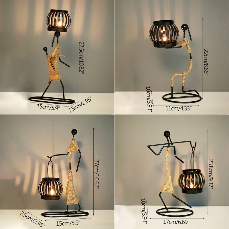 Nordic Metal Candlestick - CozyWhims 