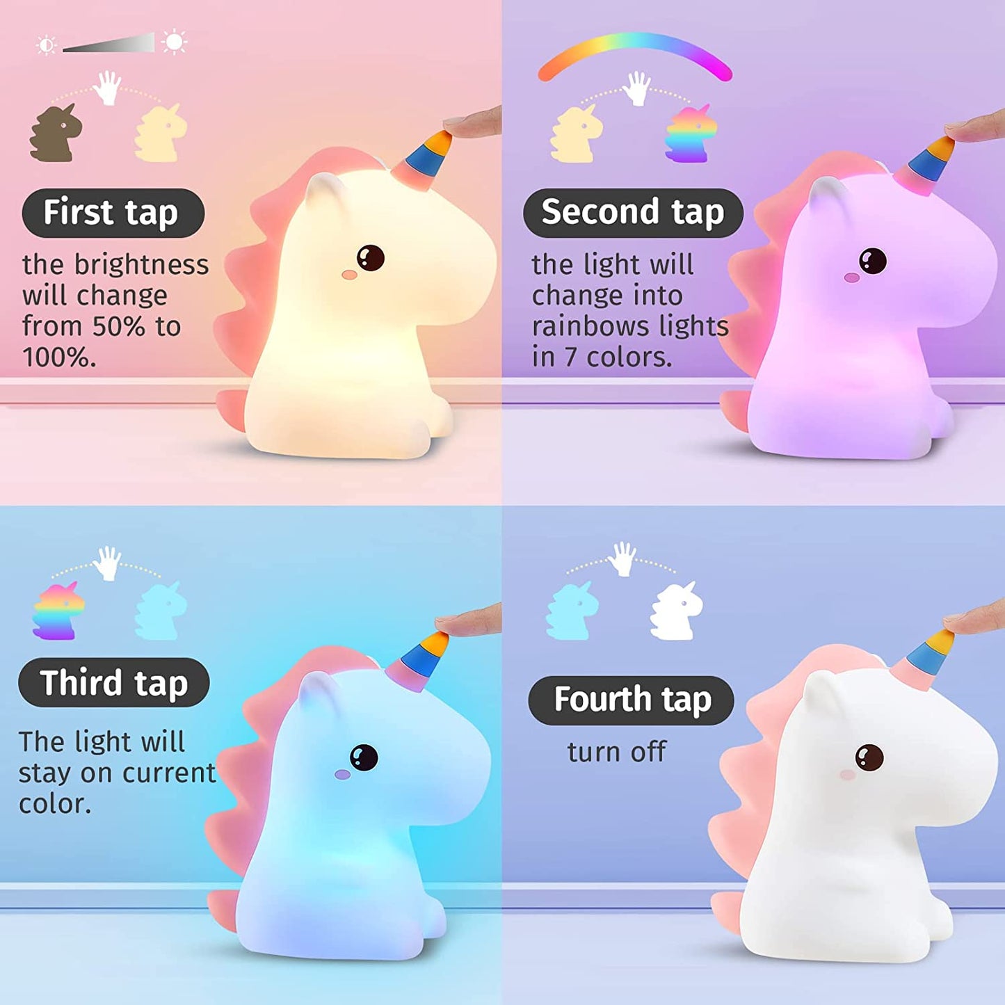 Unicorn Night Light - CozyWhims 