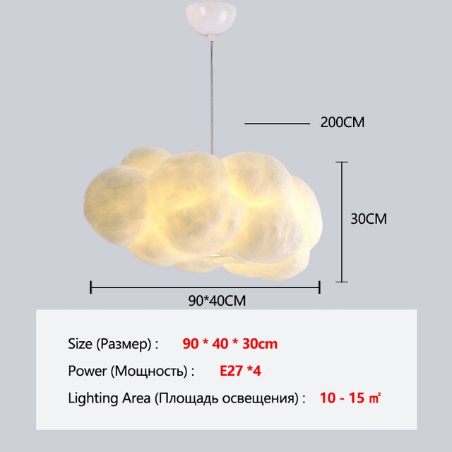 Floating Cloud Chandelier Lamp - CozyWhims 