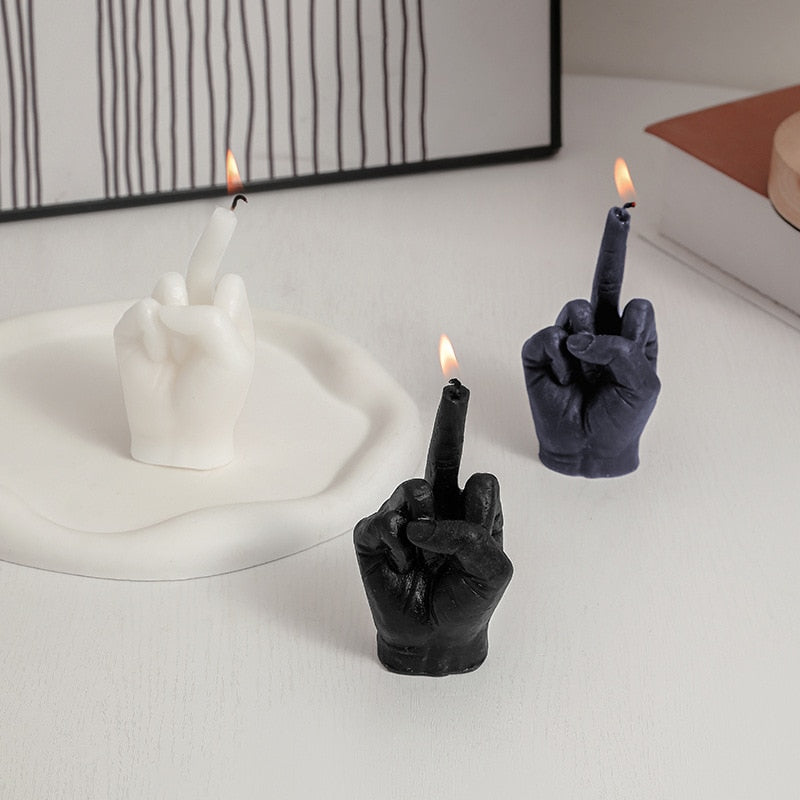 Middle Finger Shaped Scented Candles in - CozyWhims 