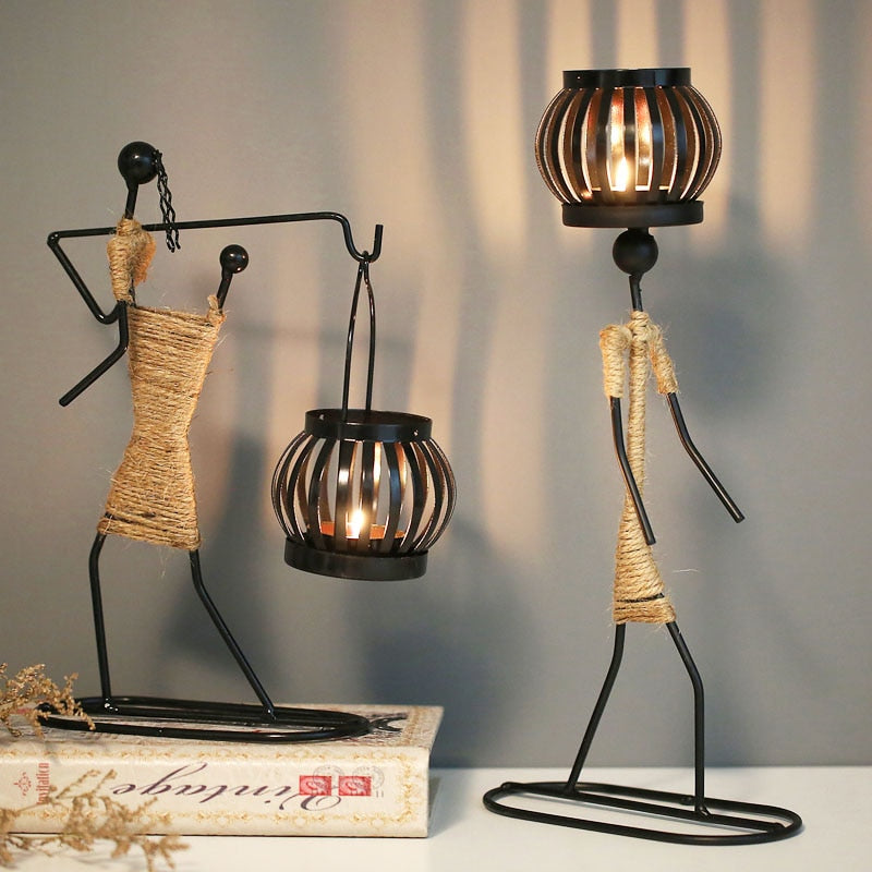 Nordic Metal Candlestick - CozyWhims 