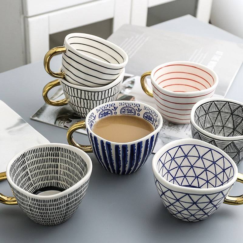 Artisan Hand-Painted Ceramic Mugs - CozyWhims