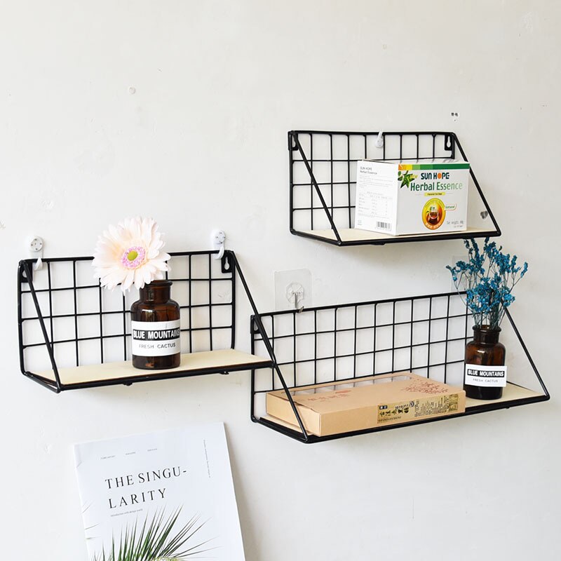 Nordic Wooden Wall Hanging Shelves - CozyWhims 