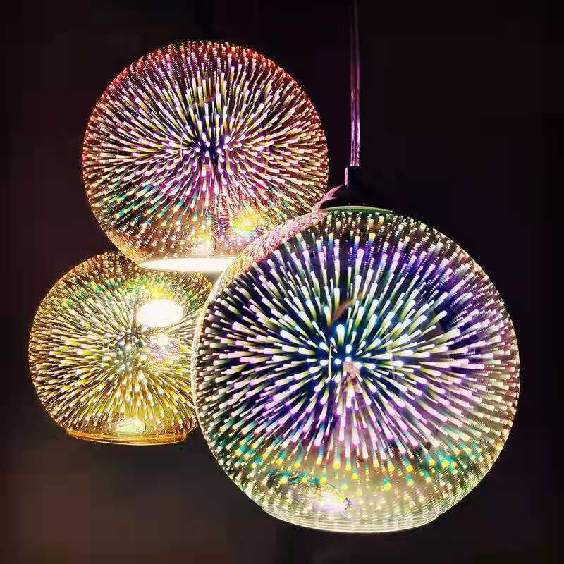 Celestial Glow 3D Mirror Glass Chandelier - CozyWhims0