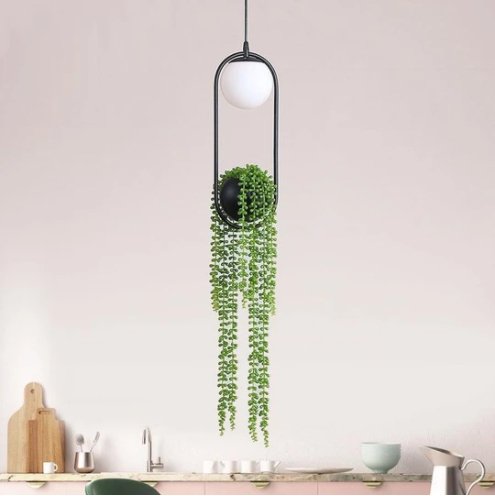 Creative Flower Pot Iron Aisle Chandelier - CozyWhims0