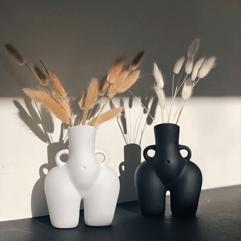 Home Décor Sculpture Ceramic Vase - CozyWhims 