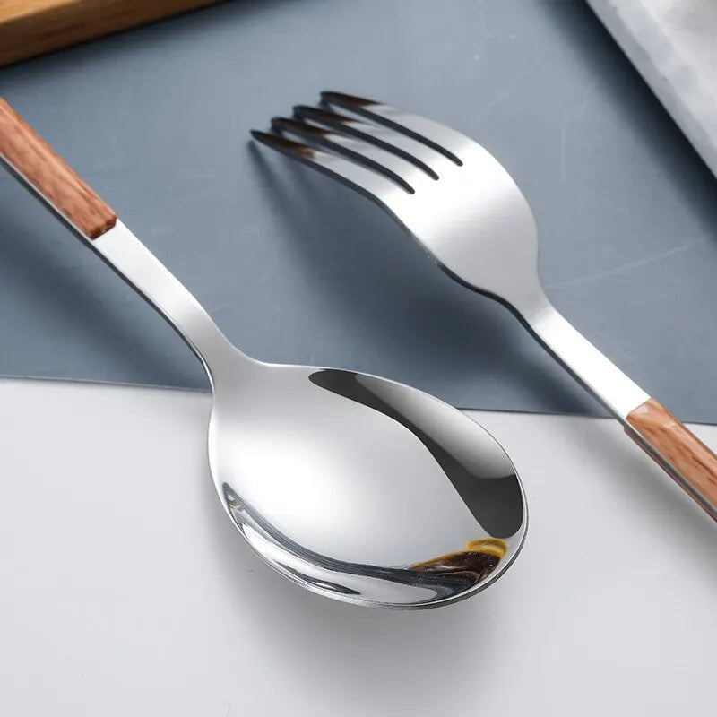 Wooden Handle Cutlery Set - CozyWhims 