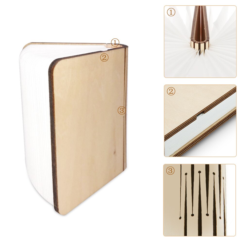 Wooden book lamp - CozyWhims 