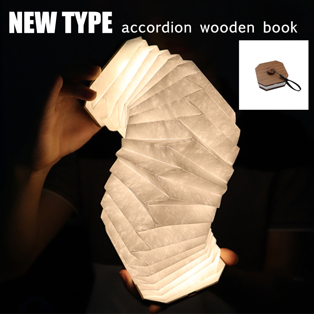 Wooden book lamp - CozyWhims 